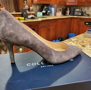 New Cole Haan grey suede pumps
